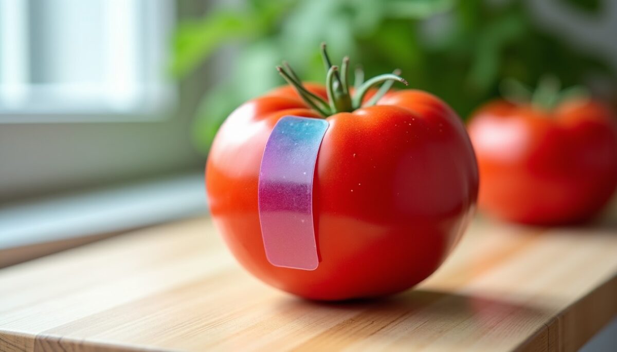 Capteur amidon qui révèle l’humidité : le bleu au rose guide la fraîcheur des aliments
